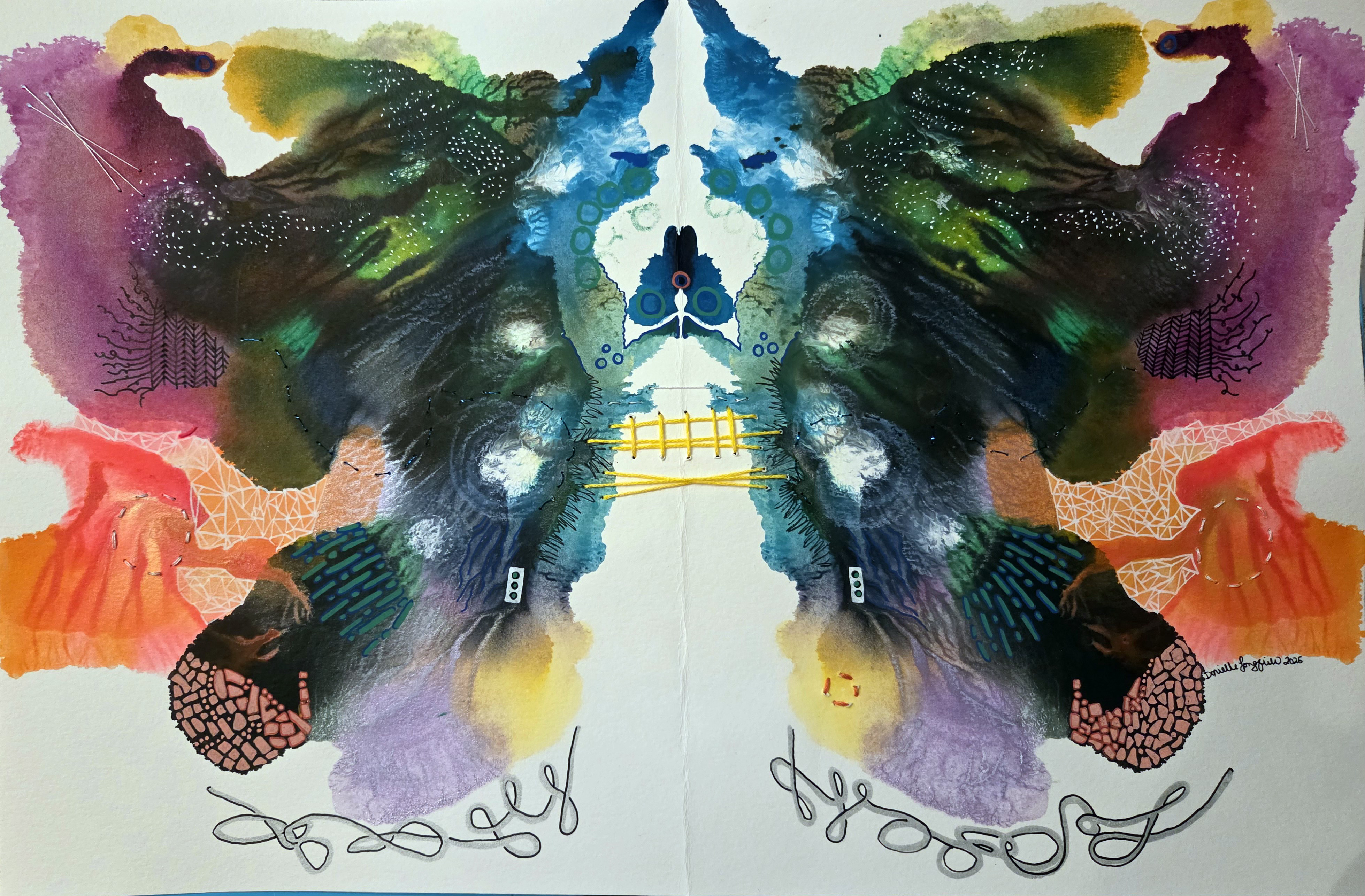 Bright paper lantern with a moon on it